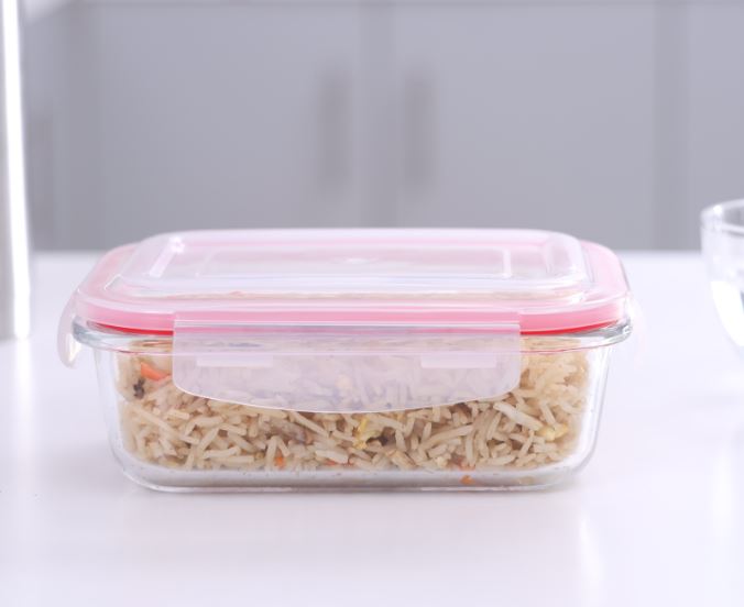 Rectangular Glass Air Tight Container 0.6L-DELCASA-MODEL-DC1428