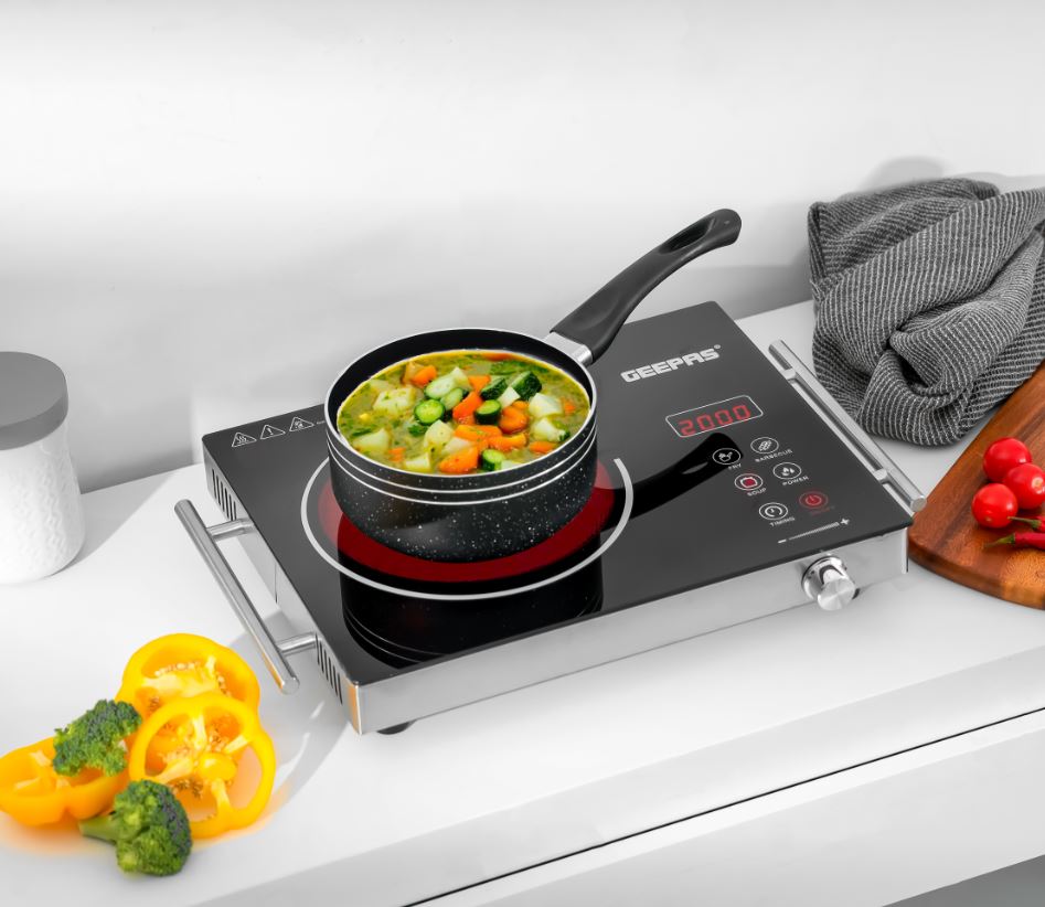 4 Digit LED Display 2000W Digital Infrared Cooker