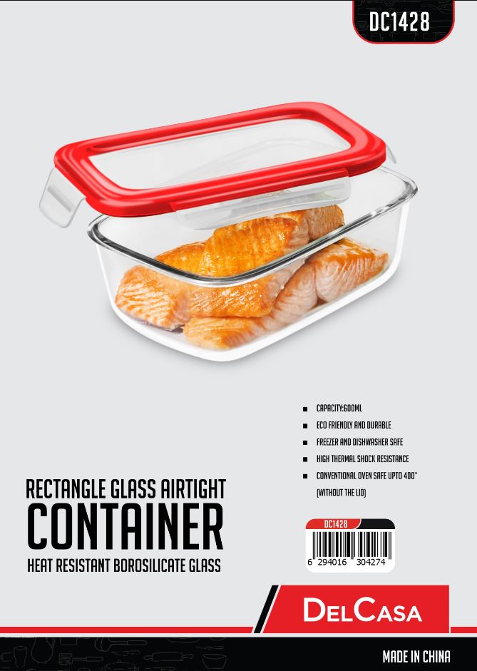Rectangle Glass Airtight Container