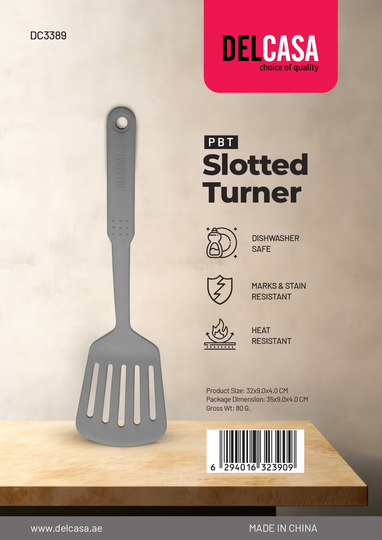 PBT Plastic Slotted Turner