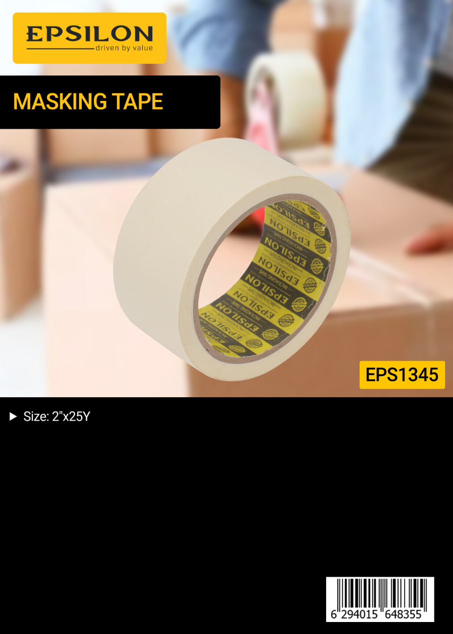 White Paper Tape 2"x25Y 1x144