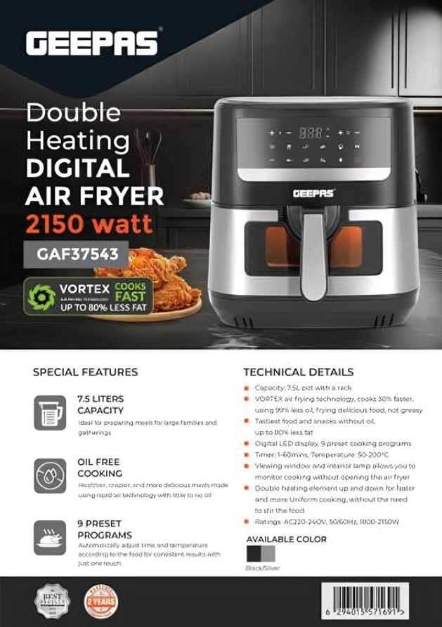 Double Heating Digital Air Fryer