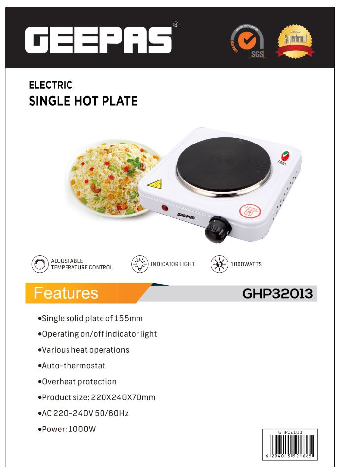 1000W Electric Single Hot Plate