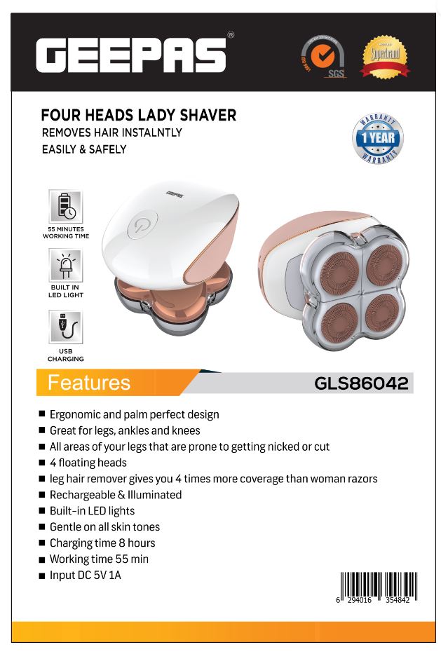 جهاز إزالة الشعر للنساء - جيباس - موديل GLS86042