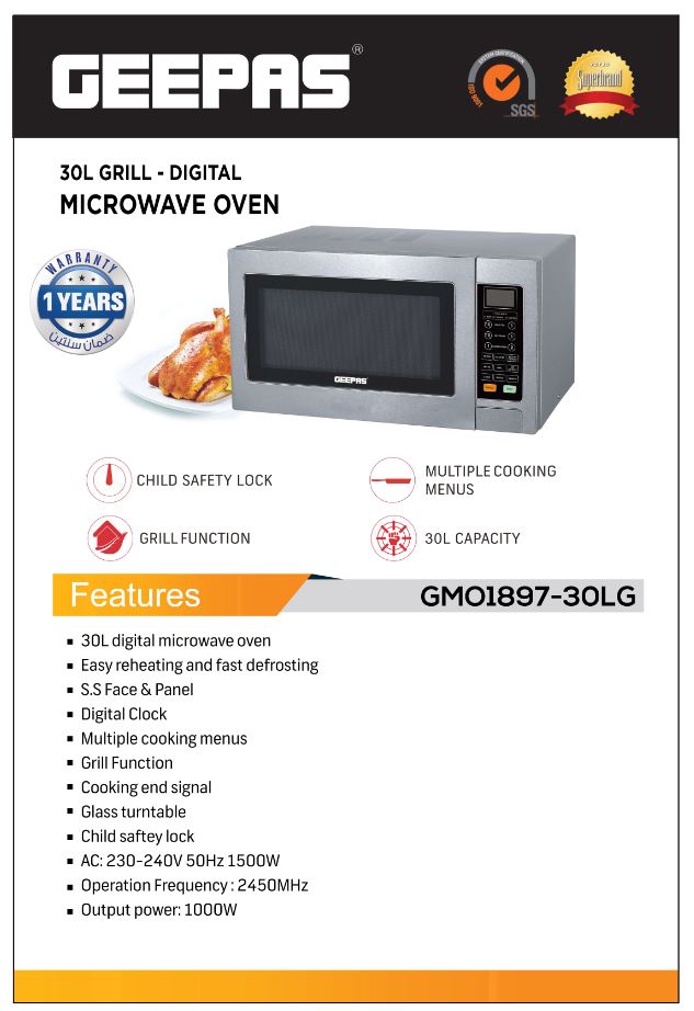 Grill - Digital Microwave Oven