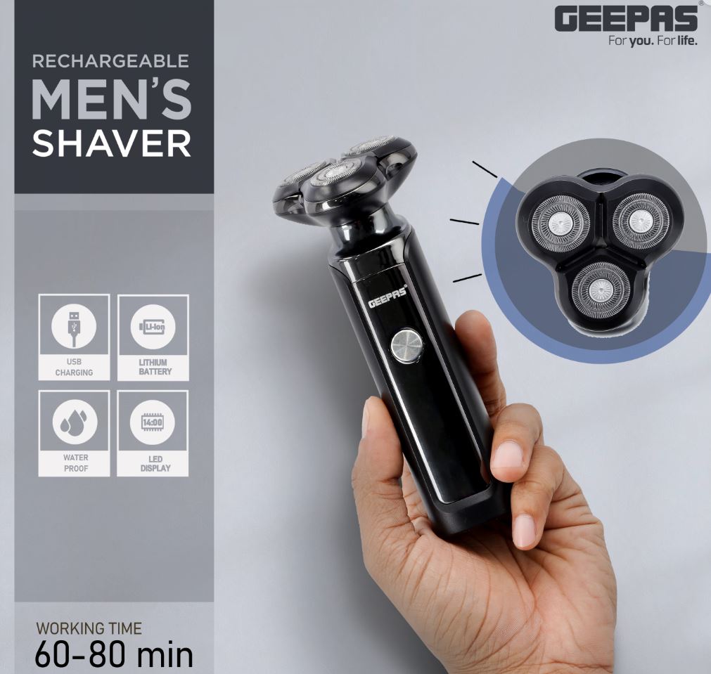 ماكينة حلاقة رجالية قابلة للشحن - جيباس (Geepas) - موديل GSR57501