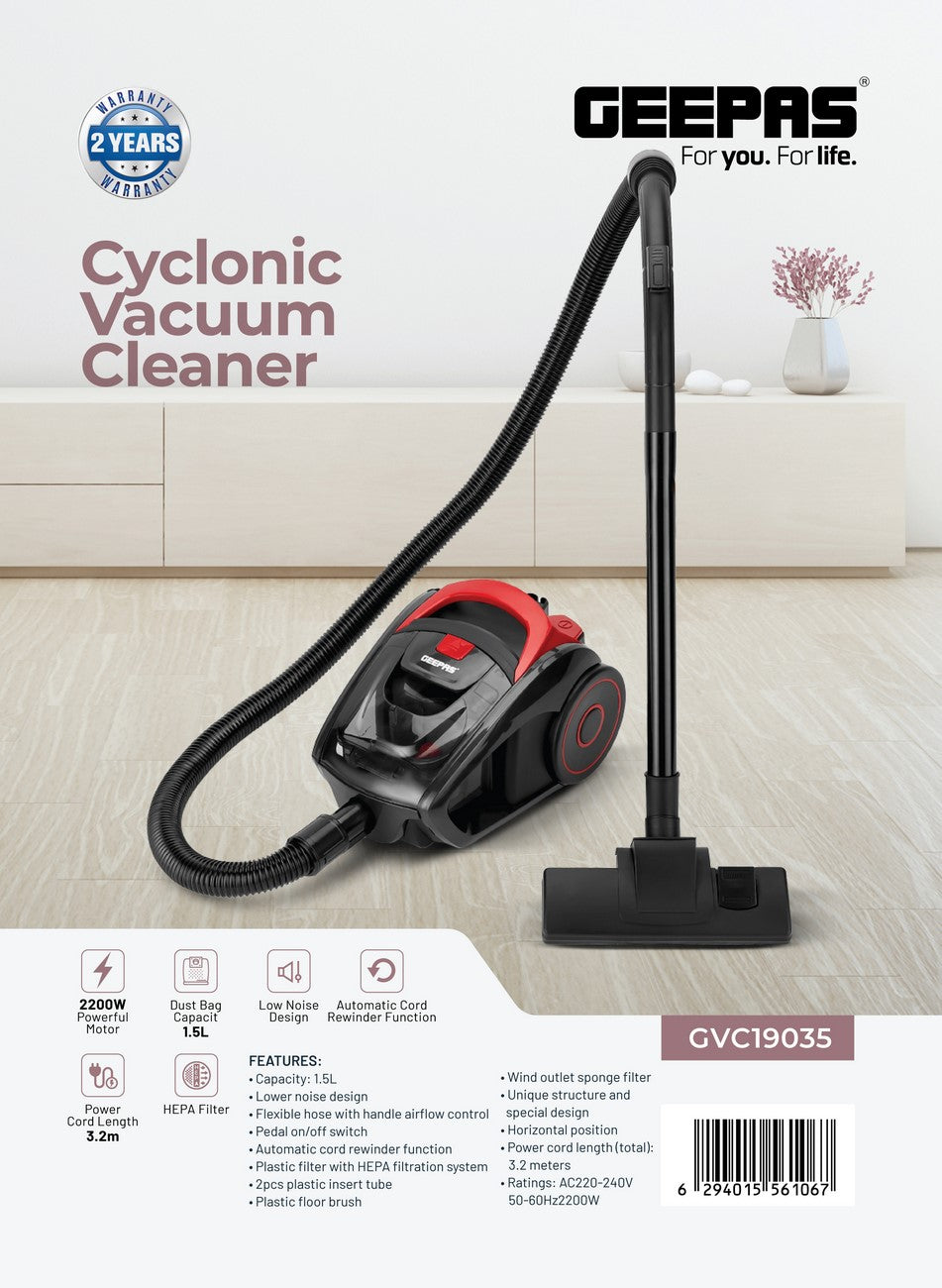 &nbsp;2200 W Cyclonic Vacuum Cleaner