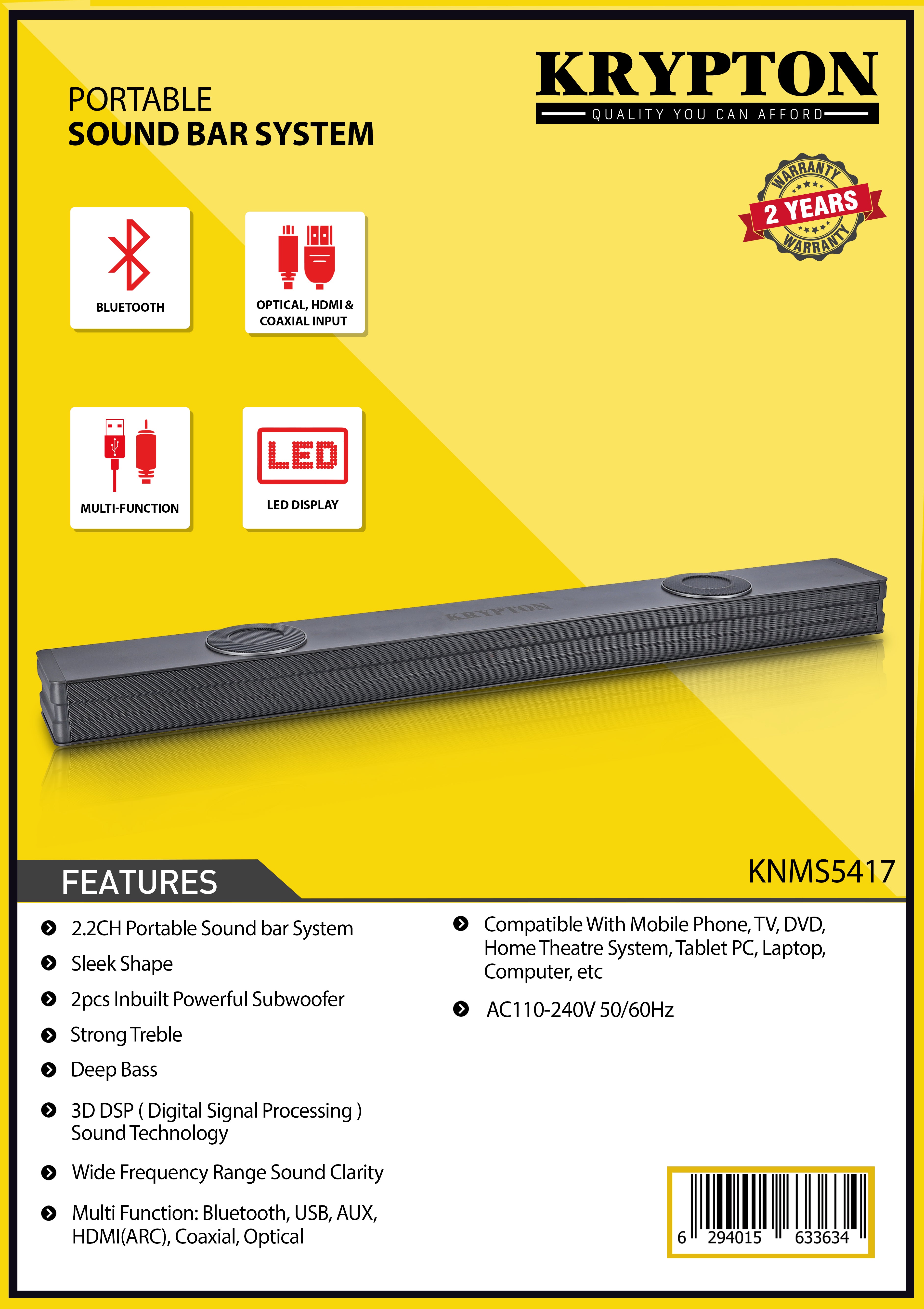 Portable Sound Bar System