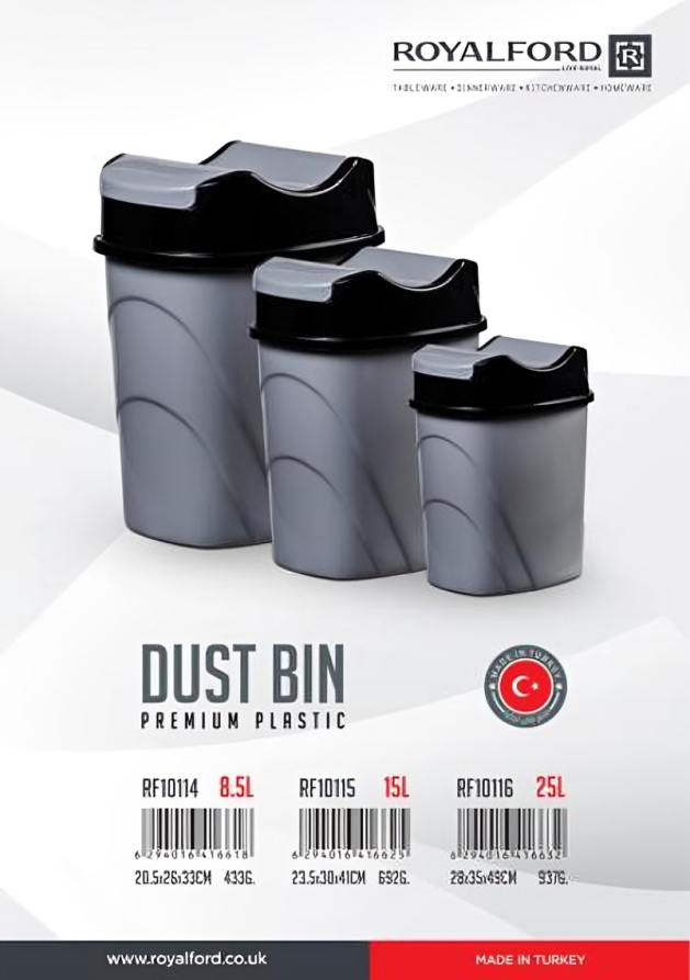 8.5L Wet/Dry Dustbin