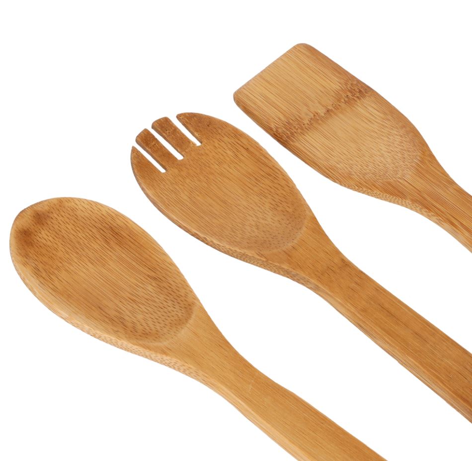 '3 Pcs Bamboo Kitchen Tools Set