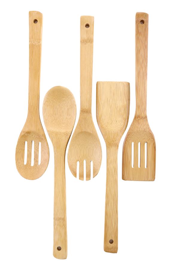 '5 Pcs Bamboo Kitchen Tools Set