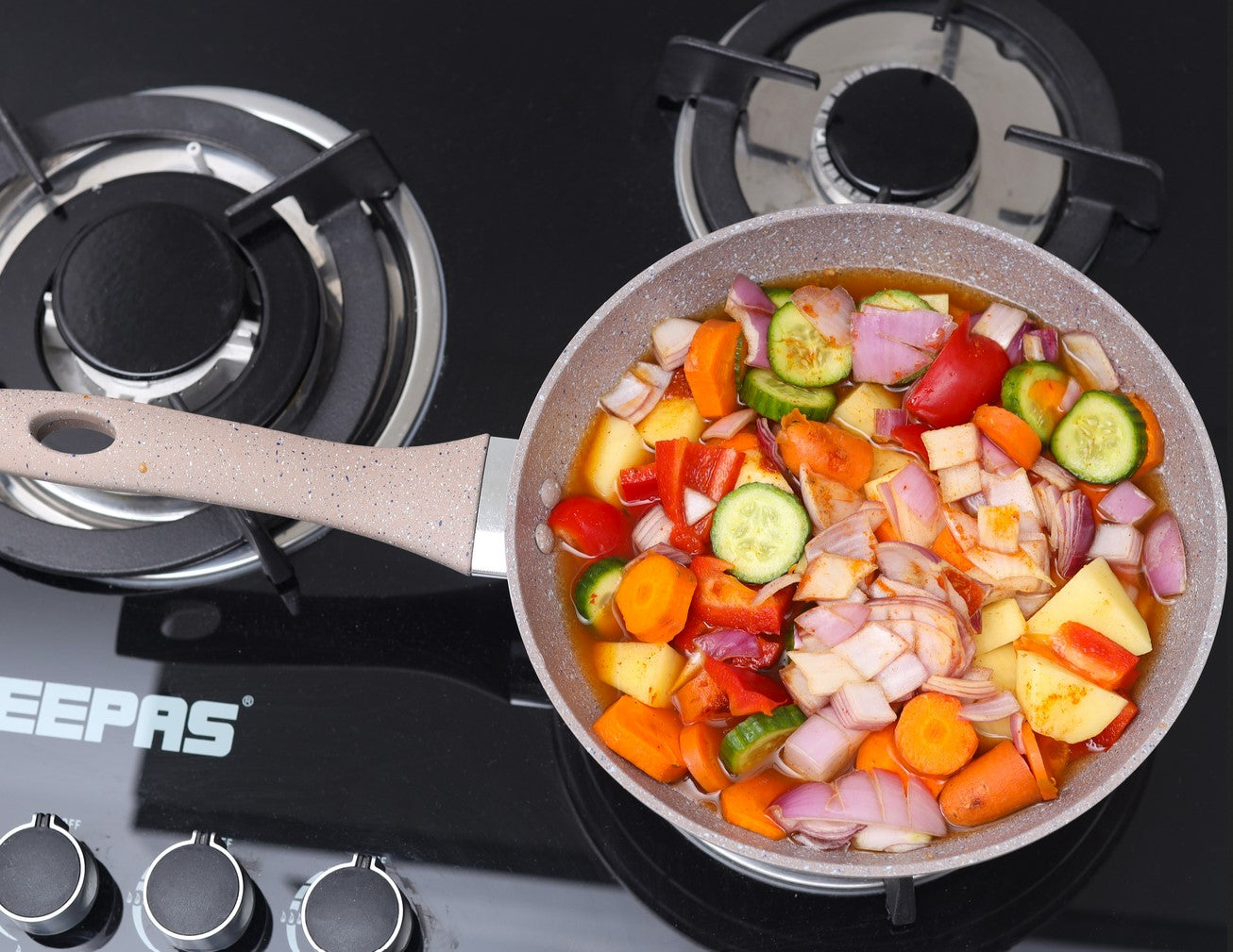 '26CM Granite Smart Frypan/Beige1X12